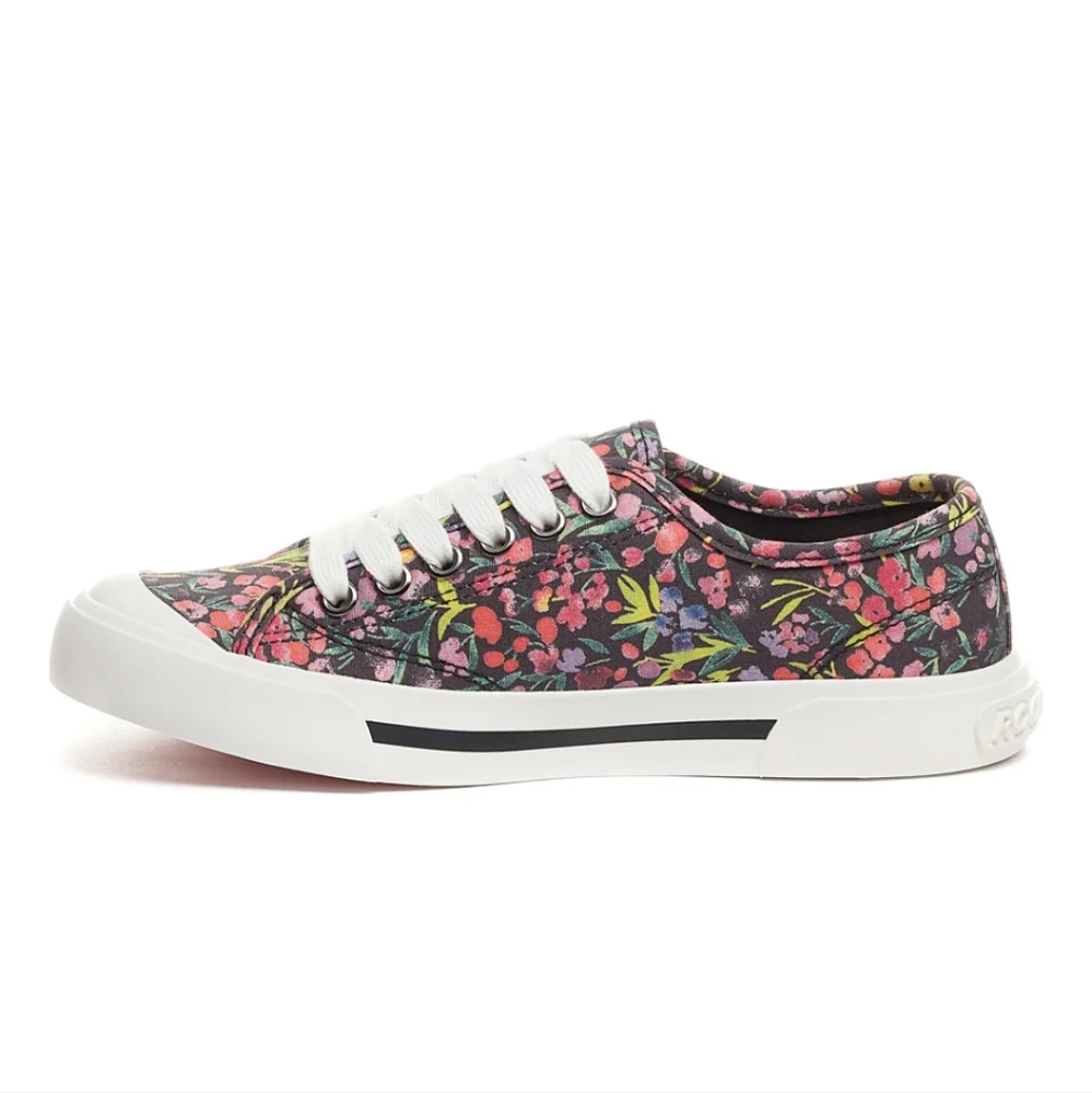Rocket Dog Black & Pink Floral Britton Jumpin Sneaker Women 10